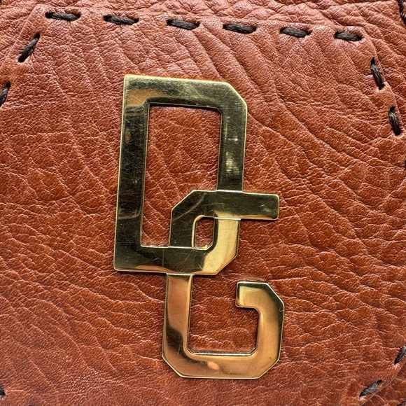 Authentic Vintage All leather Dolce & Gabbana Flap Hand  Bag Brown W Dust Bag - Picture 5 of 16